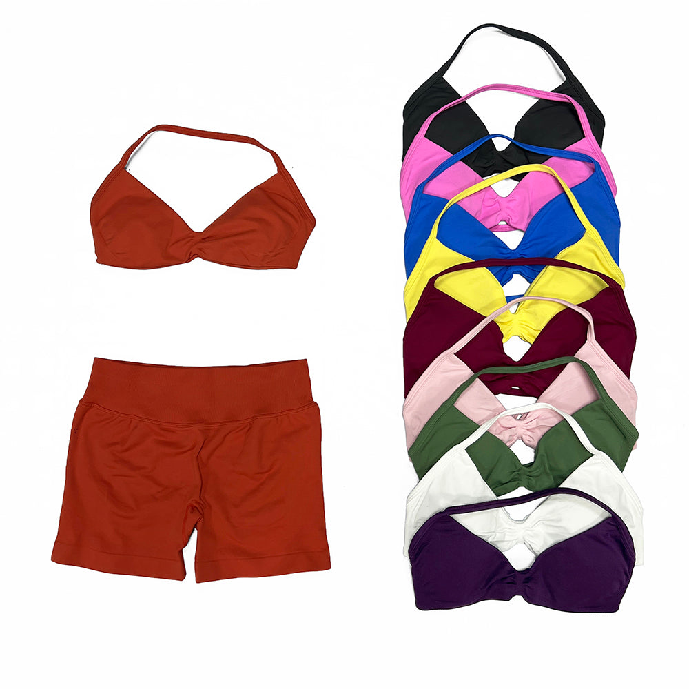 Impact Strappy Bra & Short 2 Pieces Set