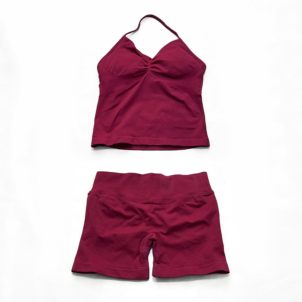 Impact Longline Strappy Top & Short 2 Pieces Set