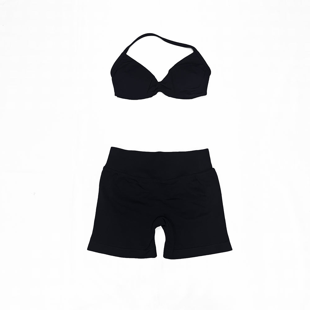 Impact Strappy Bra & Short 2 Pieces Set