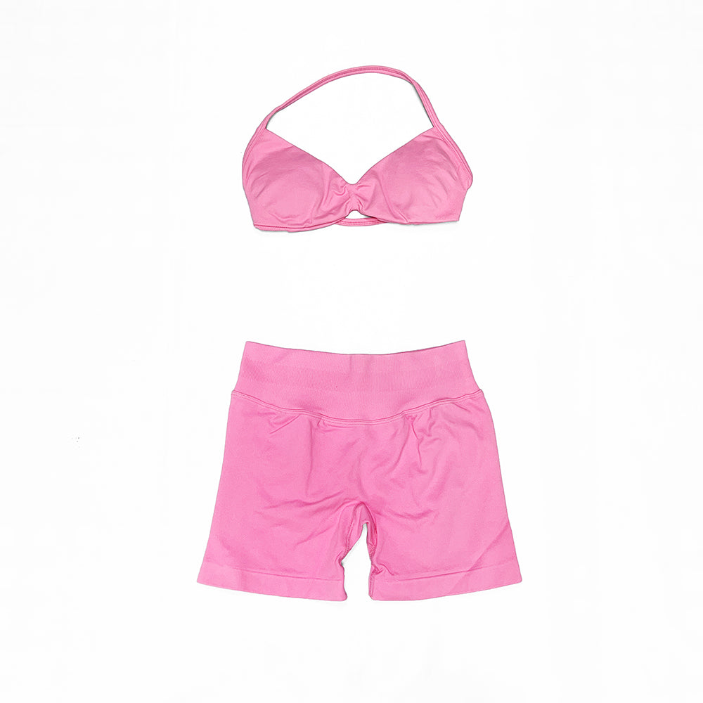 Impact Strappy Bra & Short 2 Pieces Set