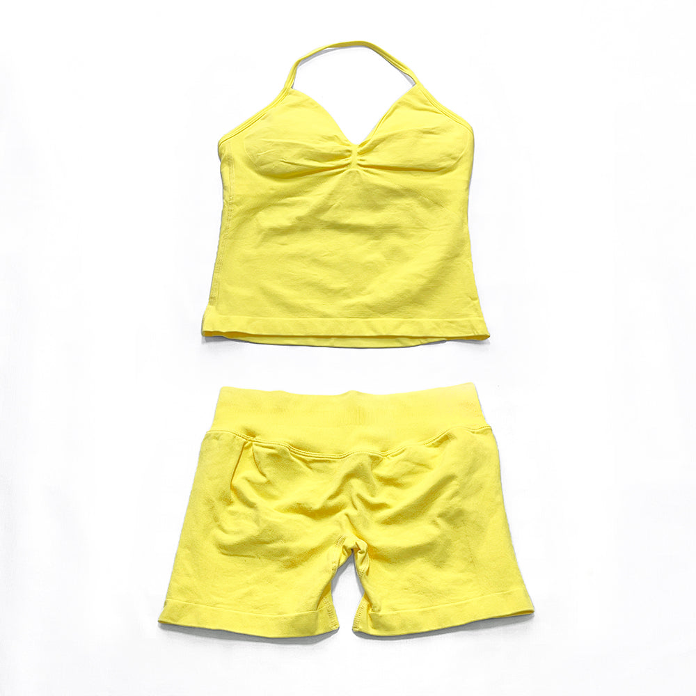Impact Longline Strappy Top & Short 2 Pieces Set