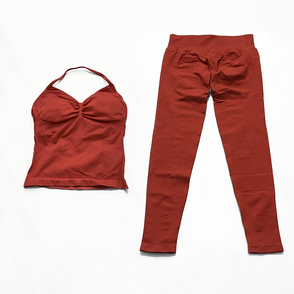 Impact Longline Strappy Top & Legging 2 Pieces Set