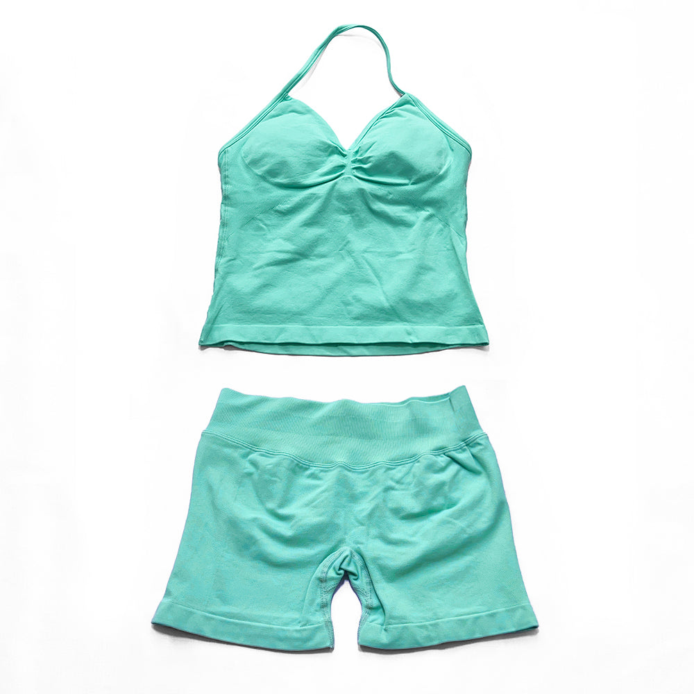Impact Longline Strappy Top & Short 2 Pieces Set
