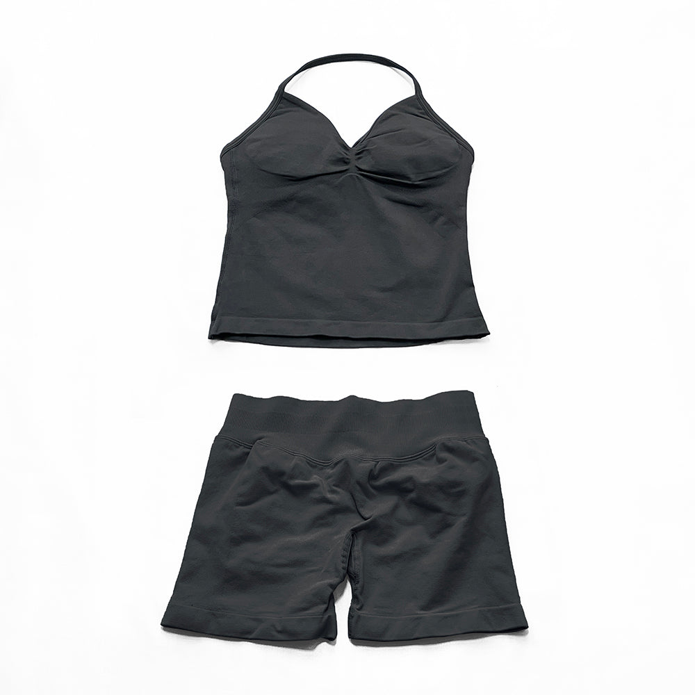 Impact Longline Strappy Top & Short 2 Pieces Set