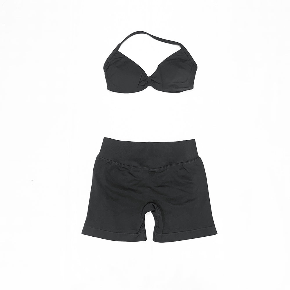 Impact Strappy Bra & Short 2 Pieces Set