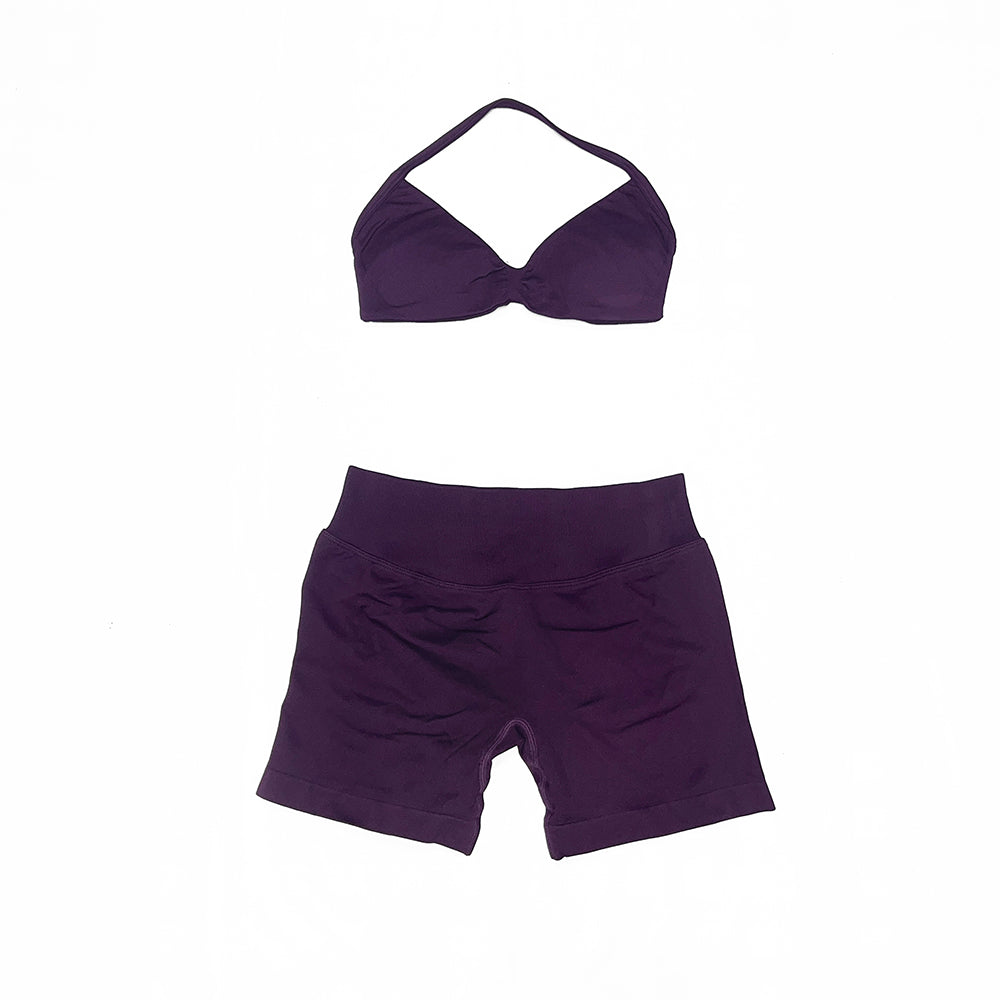 Impact Strappy Bra & Short 2 Pieces Set