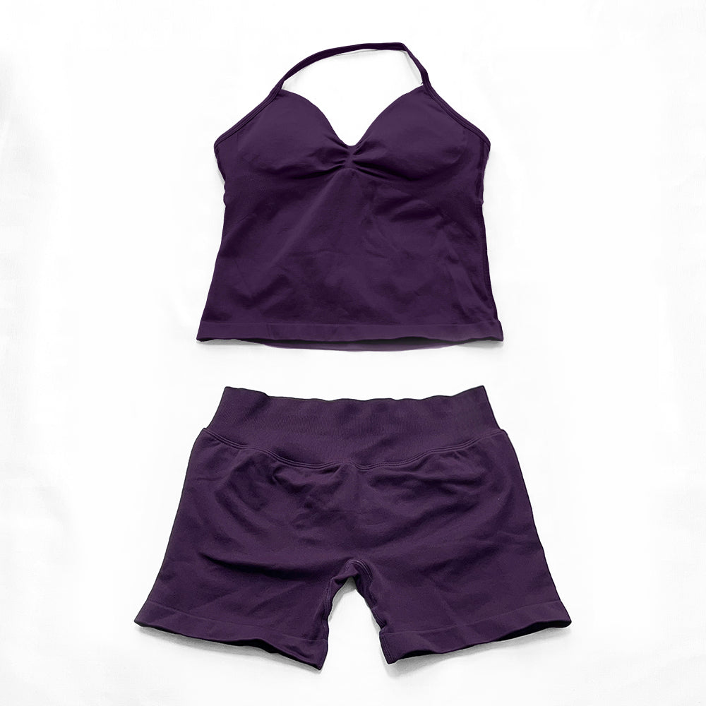 Impact Longline Strappy Top & Short 2 Pieces Set