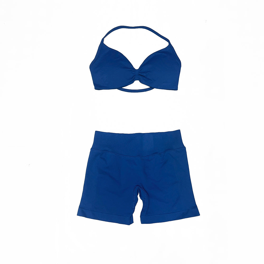 Impact Strappy Bra & Short 2 Pieces Set