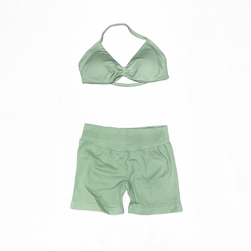 Impact Strappy Bra & Short 2 Pieces Set