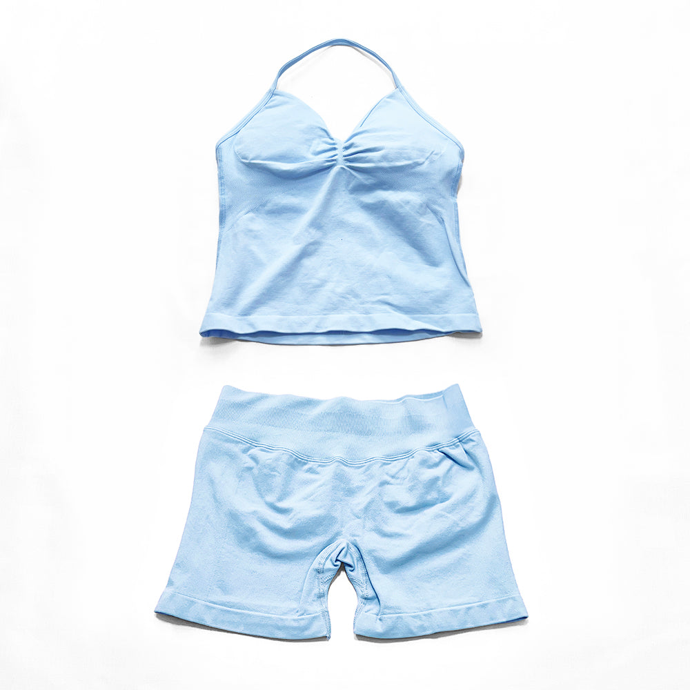 Impact Longline Strappy Top & Short 2 Pieces Set