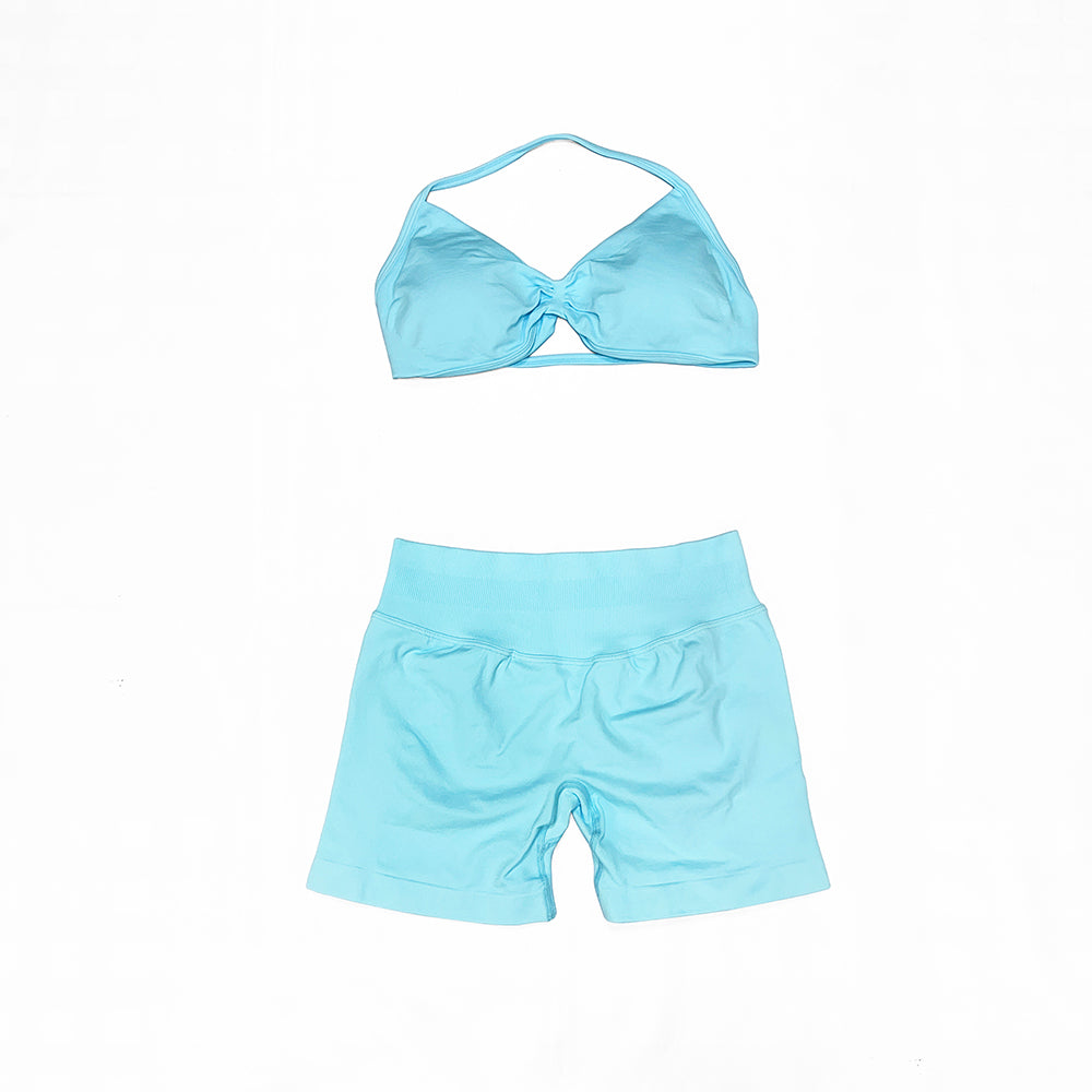 Impact Strappy Bra & Short 2 Pieces Set