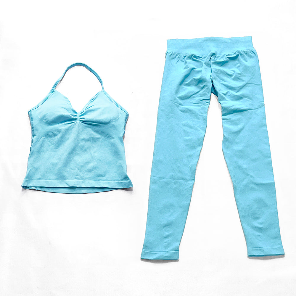 Impact Longline Strappy Top & Legging 2 Pieces Set