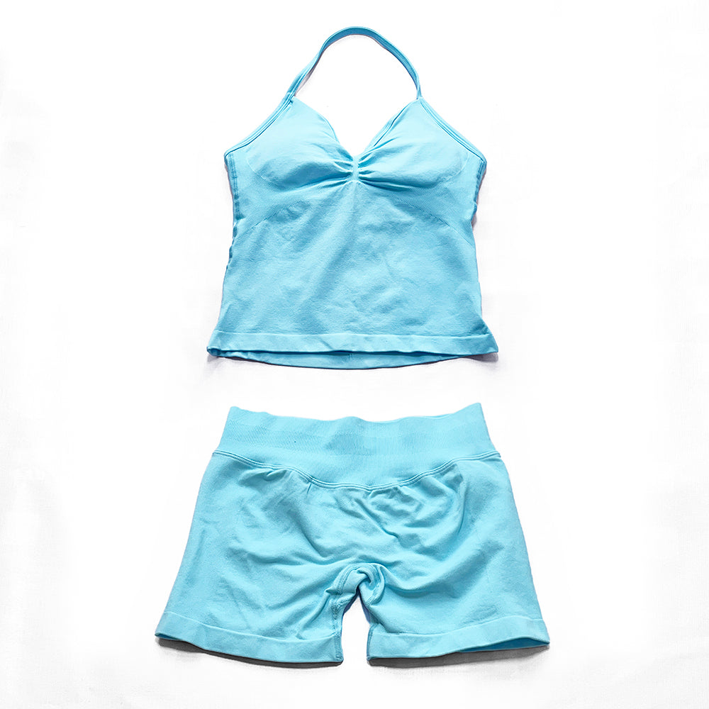 Impact Longline Strappy Top & Short 2 Pieces Set