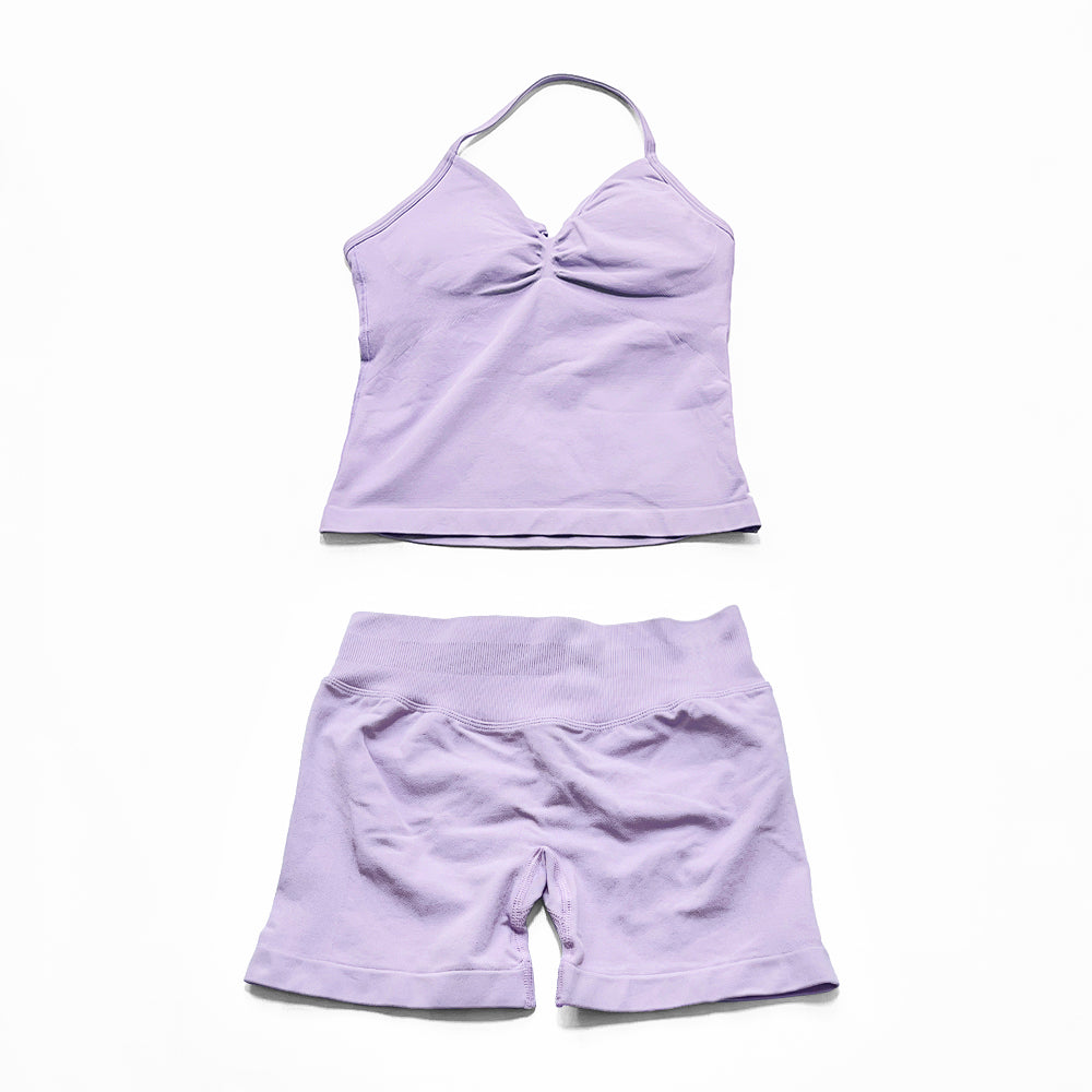 Impact Longline Strappy Top & Short 2 Pieces Set