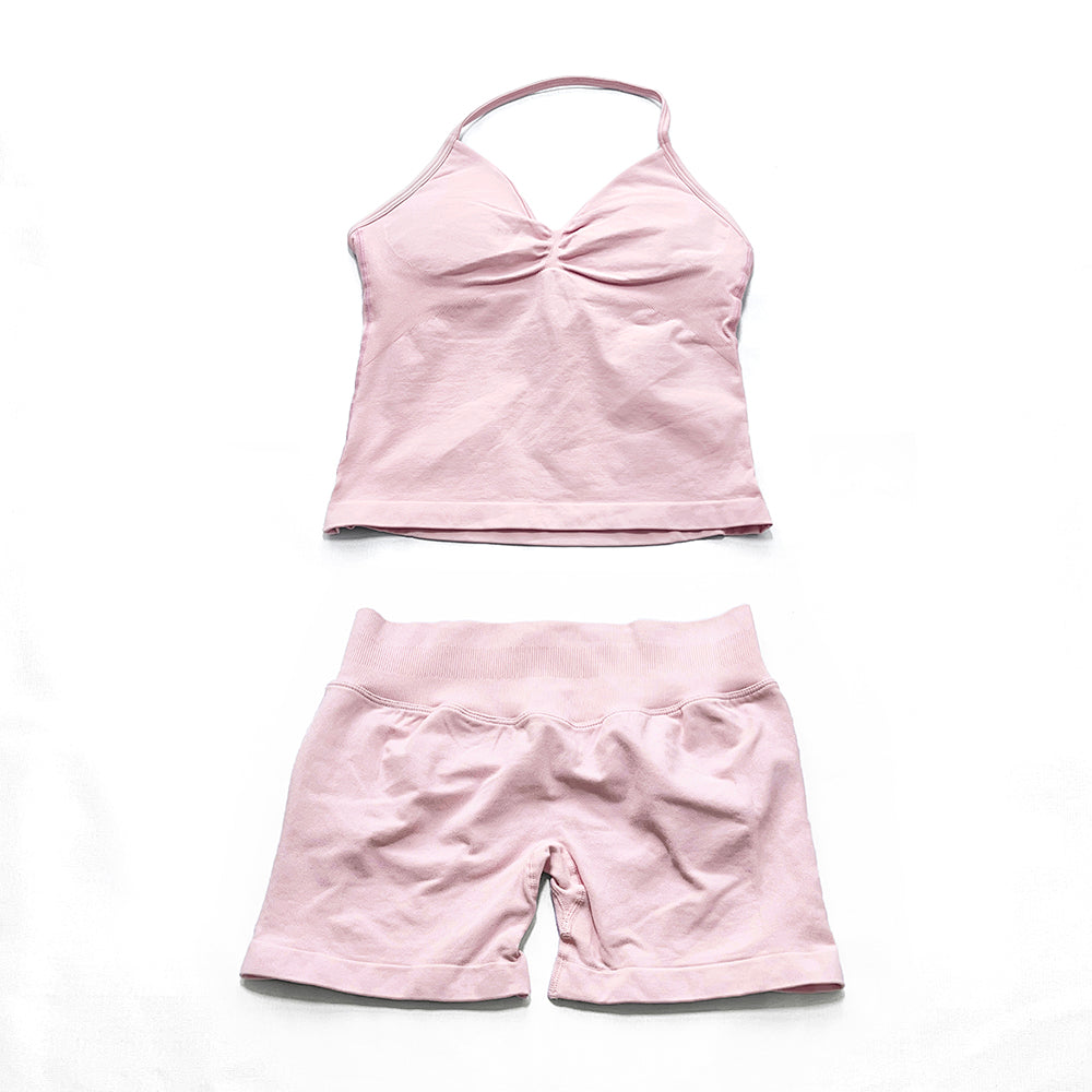 Impact Longline Strappy Top & Short 2 Pieces Set