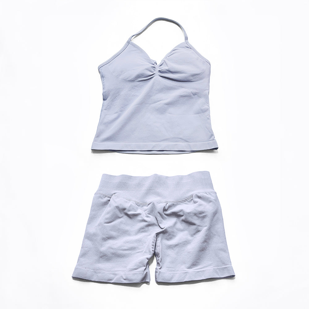 Impact Longline Strappy Top & Short 2 Pieces Set