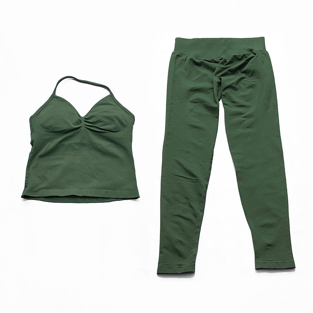 Impact Longline Strappy Top & Legging 2 Pieces Set
