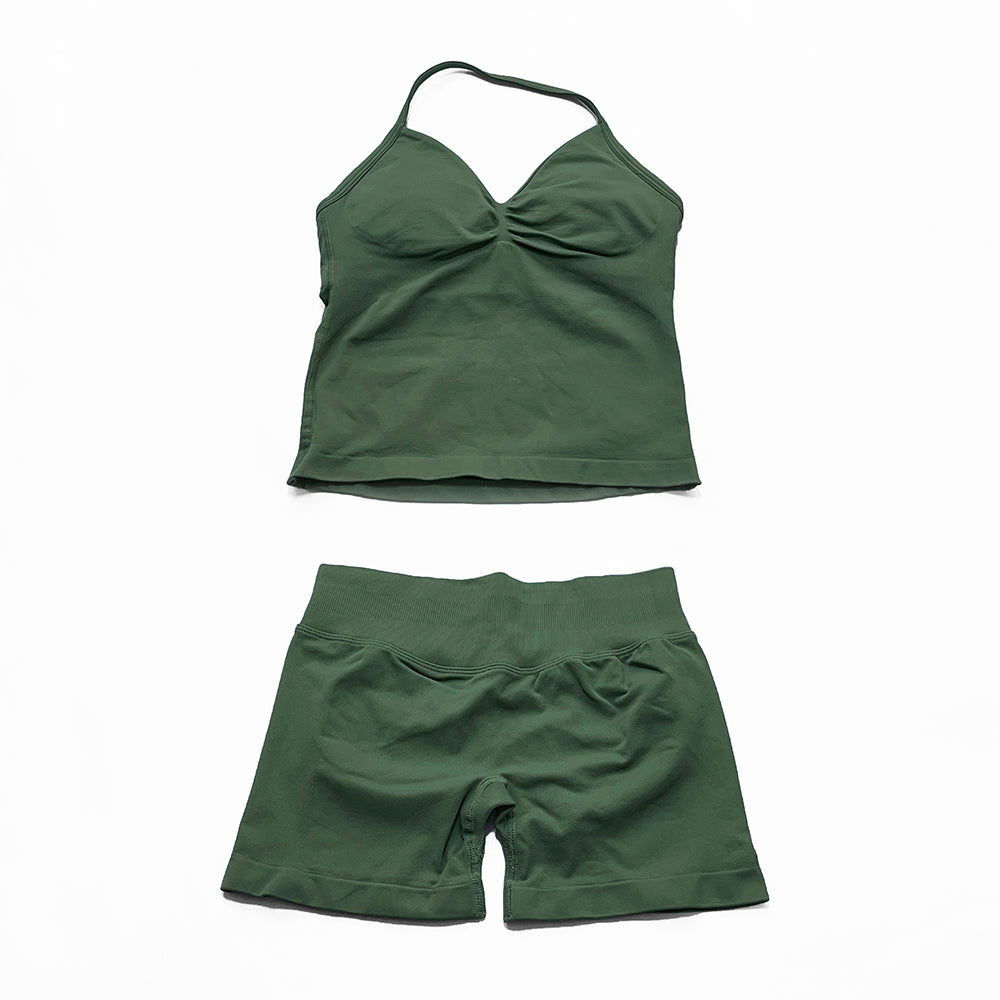 Impact Longline Strappy Top & Short 2 Pieces Set