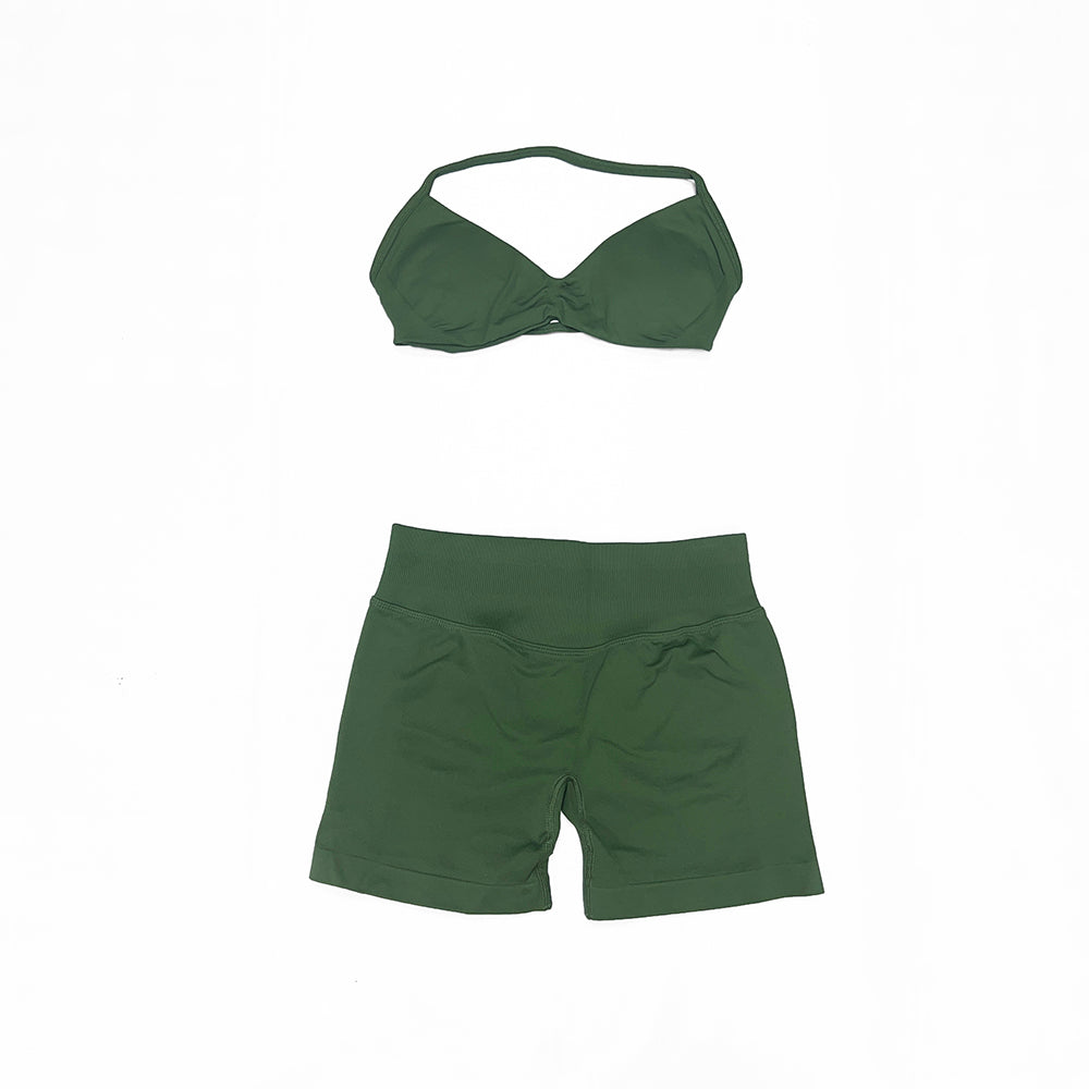 Impact Strappy Bra & Short 2 Pieces Set