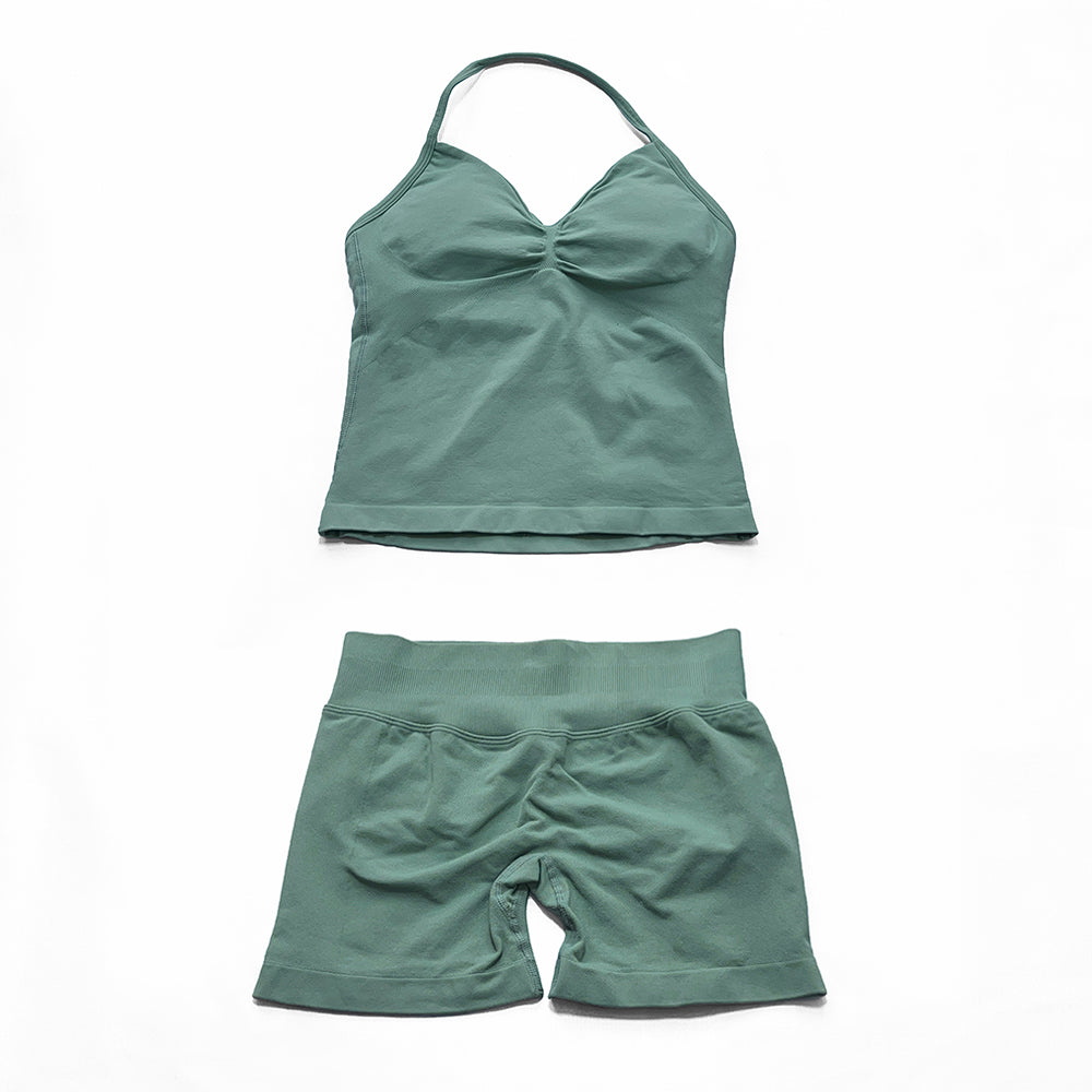 Impact Longline Strappy Top & Short 2 Pieces Set