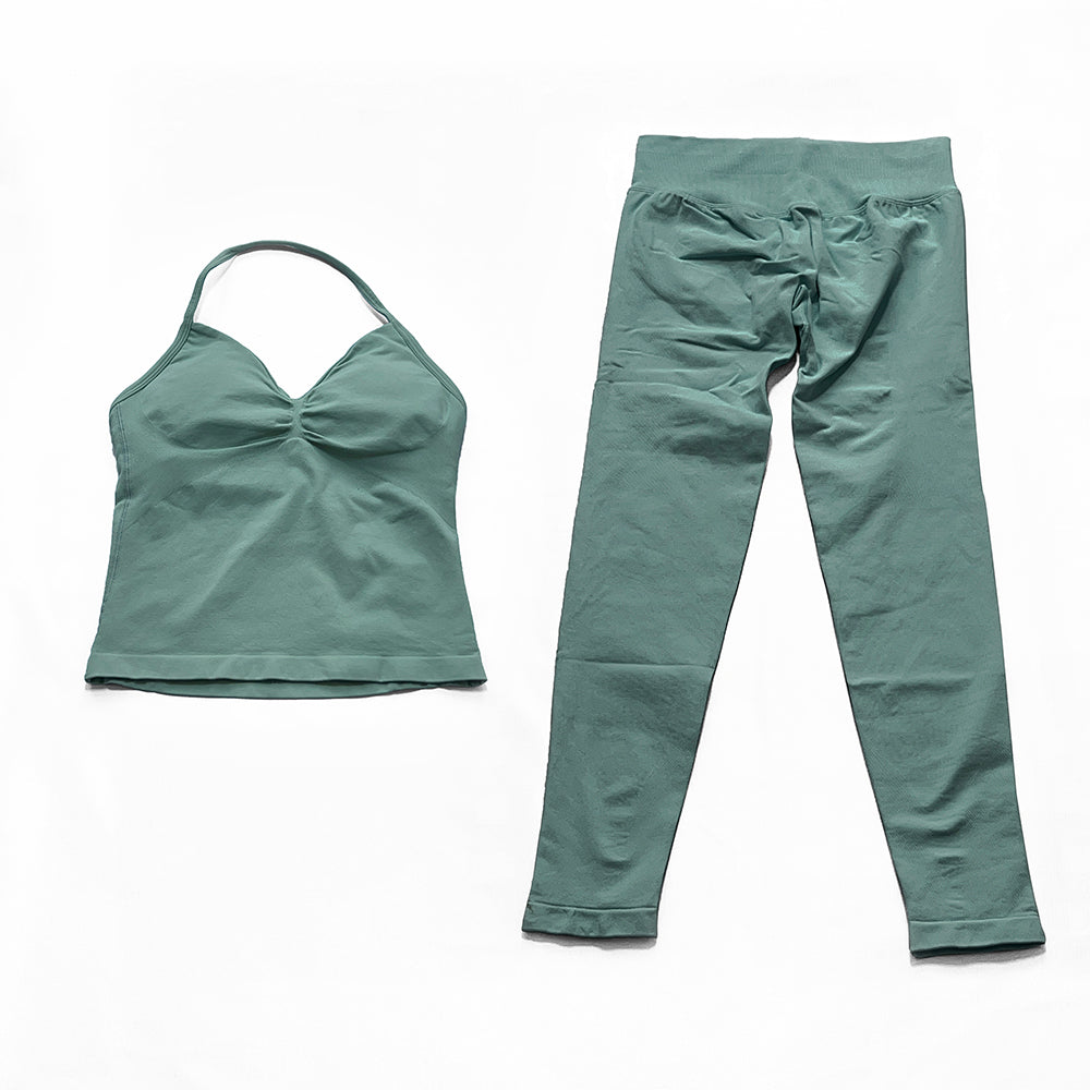 Impact Longline Strappy Top & Legging 2 Pieces Set