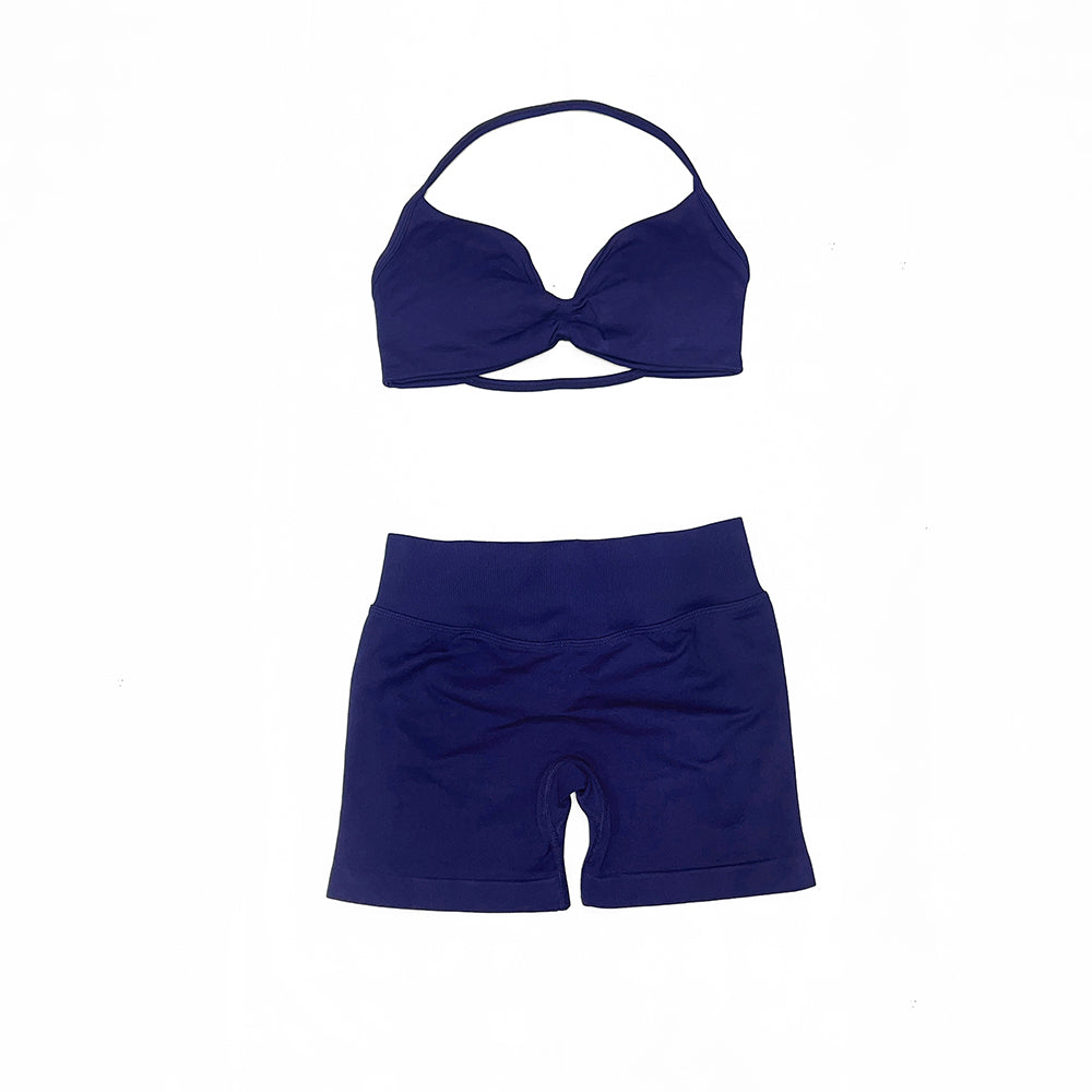 Impact Strappy Bra & Short 2 Pieces Set