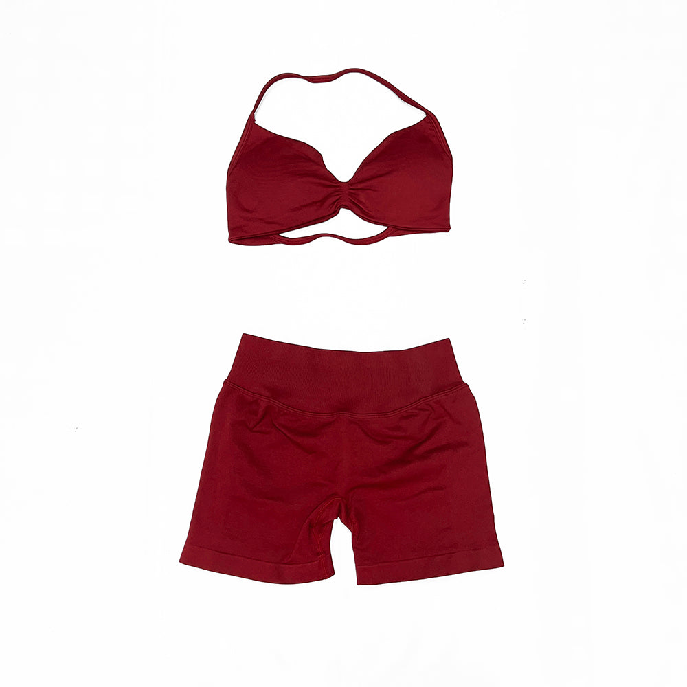 Impact Strappy Bra & Short 2 Pieces Set