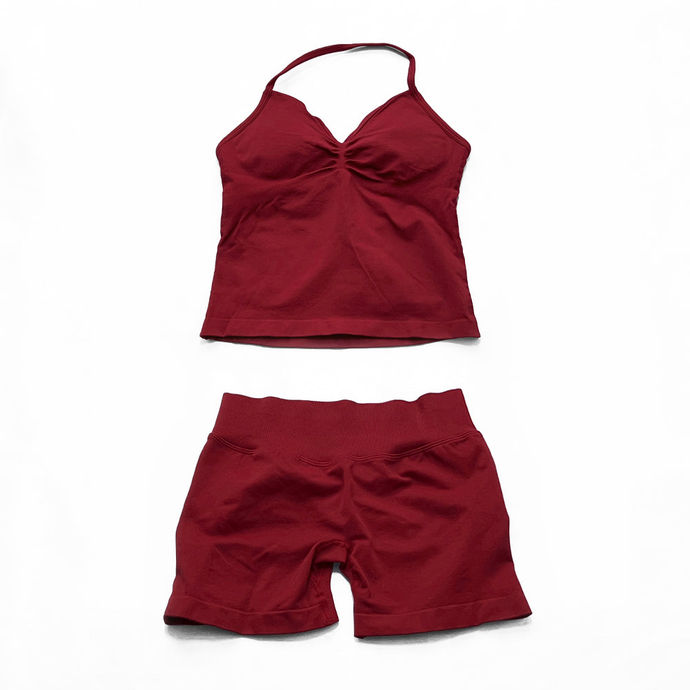 Impact Longline Strappy Top & Short 2 Pieces Set