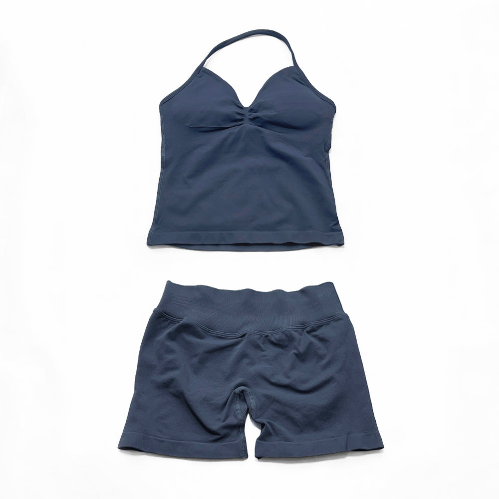 Impact Longline Strappy Top & Short 2 Pieces Set