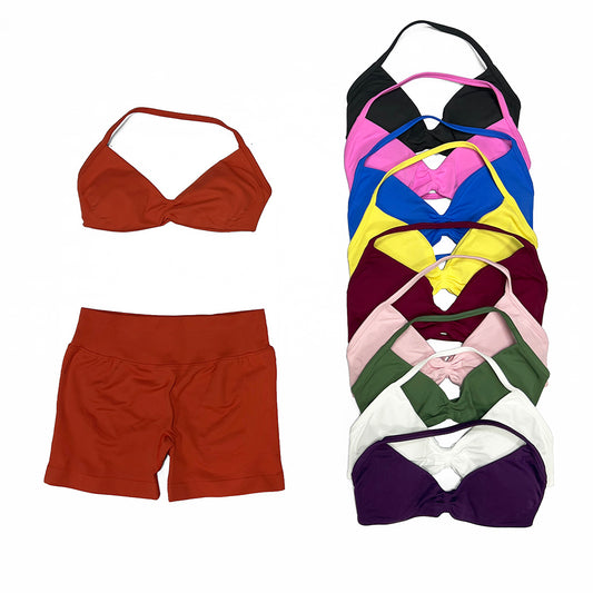 Impact Strappy Bra & Short 2 Pieces Set