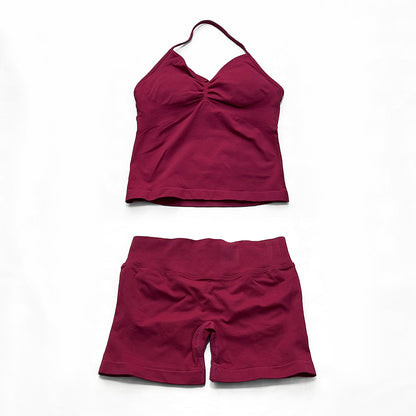 Impact Longline Strappy Top & Short 2 Pieces Set