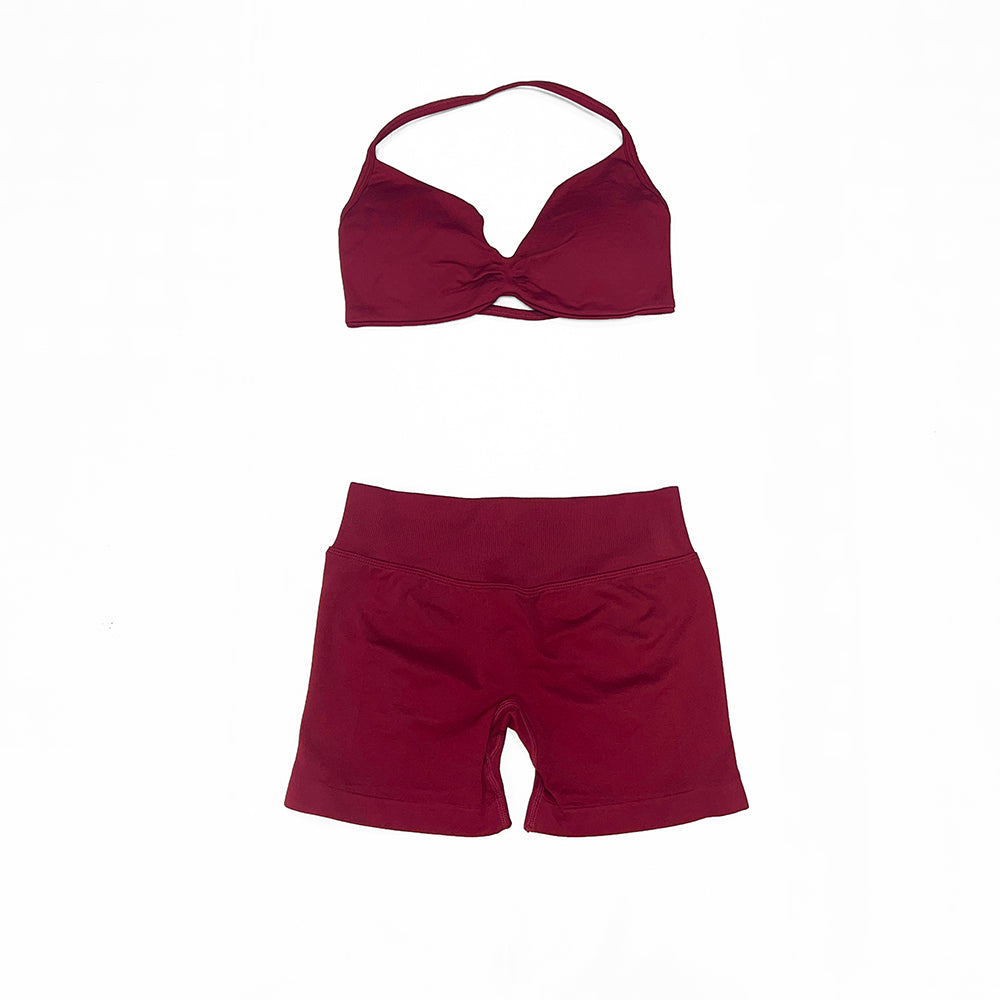 Impact Strappy Bra & Short 2 Pieces Set