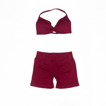 Impact Strappy Bra & Short 2 Pieces Set