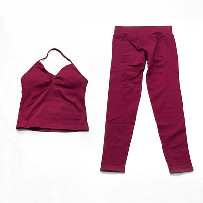 Impact Longline Strappy Top & Legging 2 Pieces Set