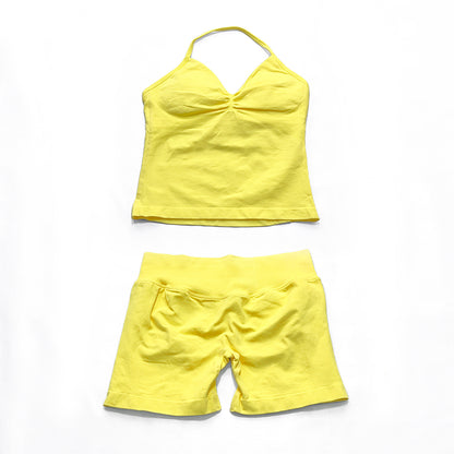 Impact Longline Strappy Top & Short 2 Pieces Set