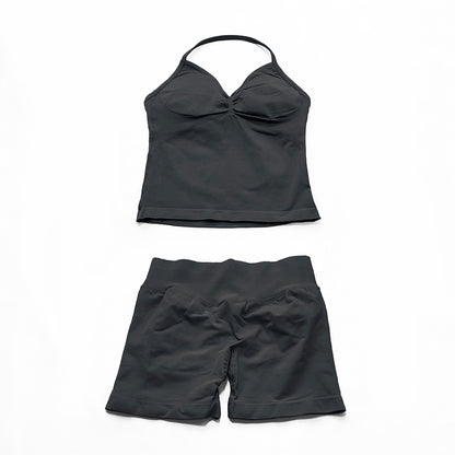 Impact Longline Strappy Top & Short 2 Pieces Set