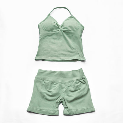 Impact Longline Strappy Top & Short 2 Pieces Set