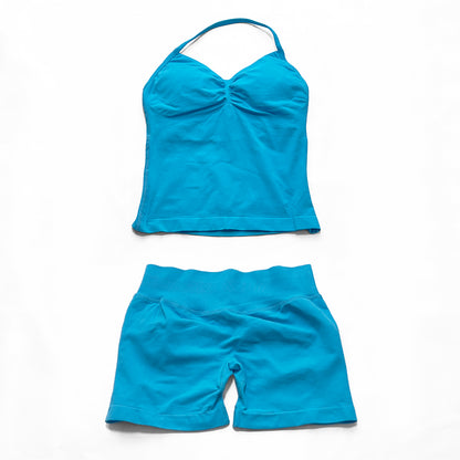 Impact Longline Strappy Top & Short 2 Pieces Set
