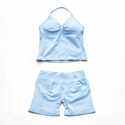 Impact Longline Strappy Top & Short 2 Pieces Set