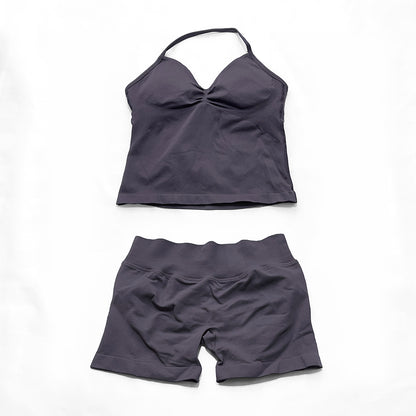Impact Longline Strappy Top & Short 2 Pieces Set
