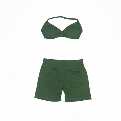 Impact Strappy Bra & Short 2 Pieces Set