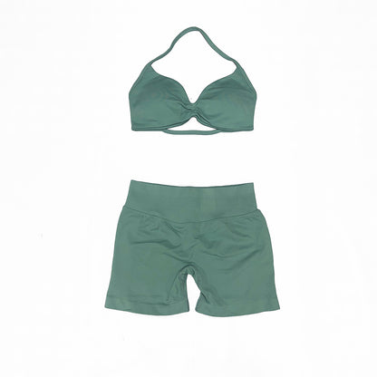 Impact Strappy Bra & Short 2 Pieces Set